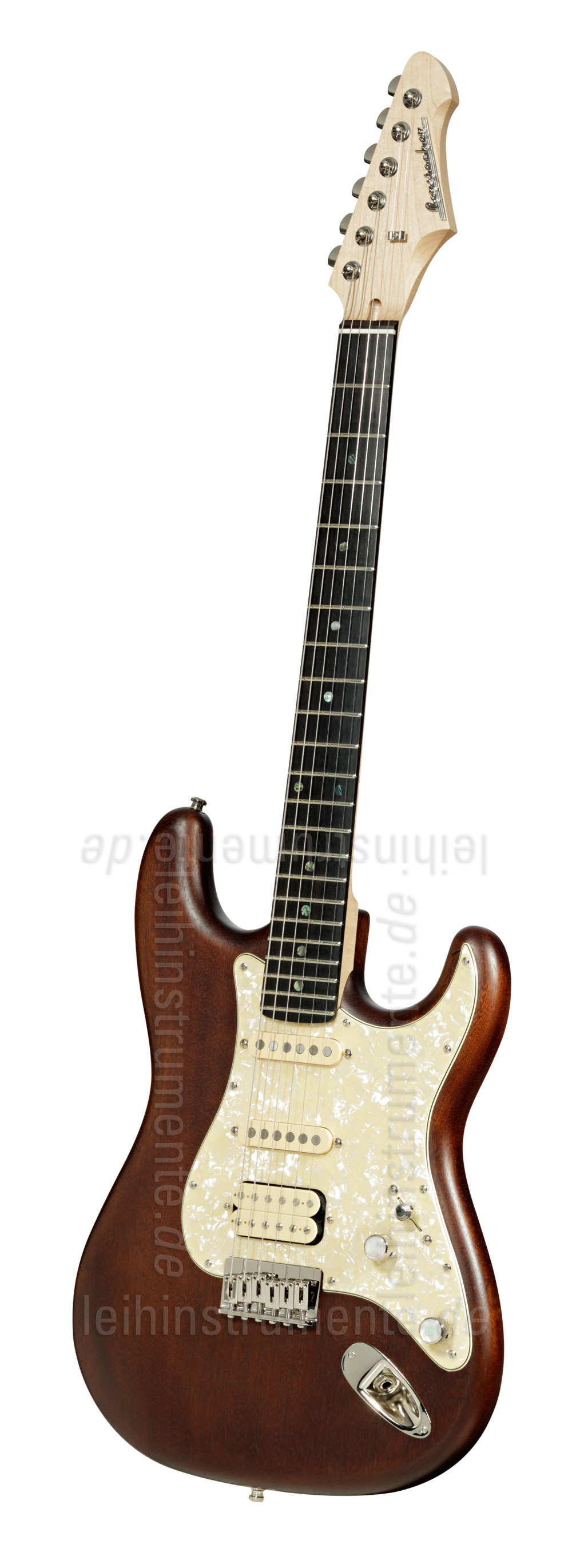 to article description / price Electric Guitar BERSTECHER Deluxe - Old Whisky / Cream Perloid + hard case - made in Germany
