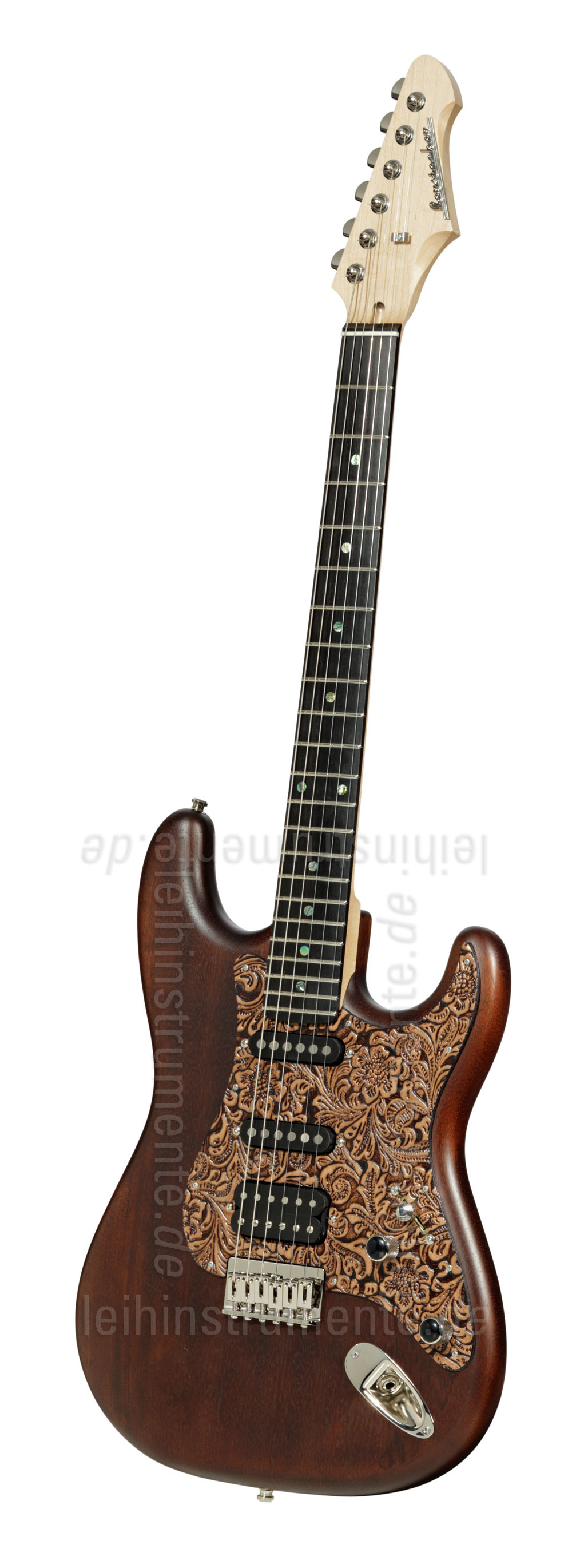 to article description / price Electric Guitar BERSTECHER Deluxe - Old Whisky / Floral Nature + hard case - made in Germany