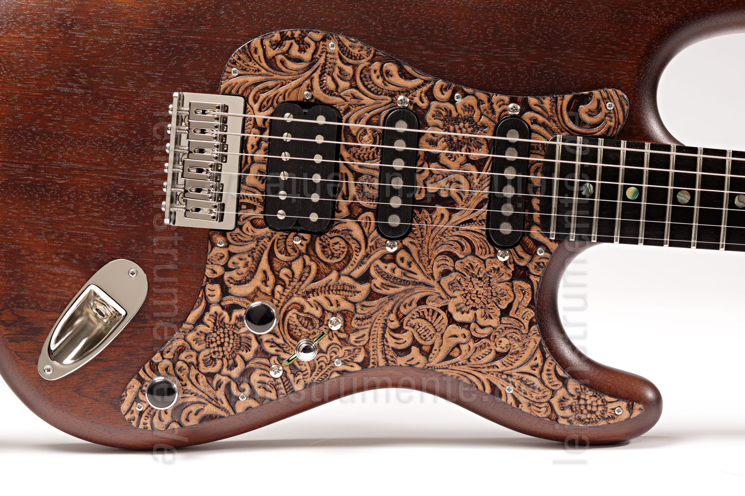 to article description / price Electric Guitar BERSTECHER Deluxe - Old Whisky / Floral Nature + hard case - made in Germany