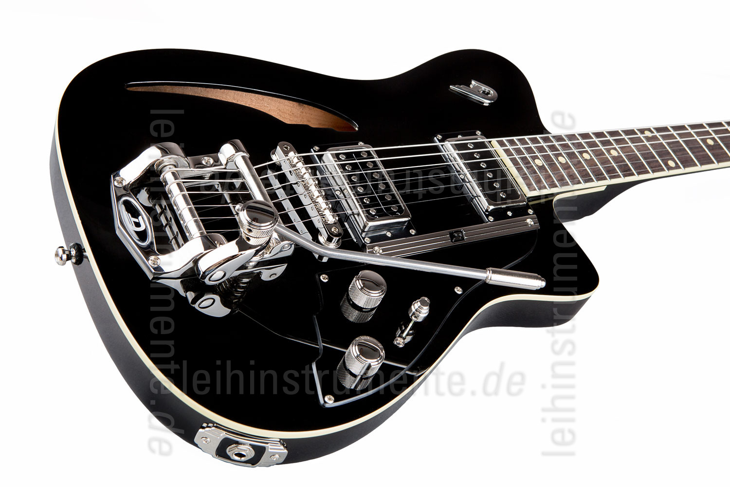 to article description / price Electric Guitar DUESENBERG CARIBOU - Black - Tremolo + custom line case