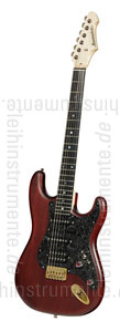 Large view Electric Guitar BERSTECHER Deluxe Vintage (Hot B) - Black Cherry / Floral Black + hard case - made in Germany