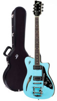 Electric Guitar DUESENBERG CARIBOU - Narvik Blue - Tremolo + custom line case