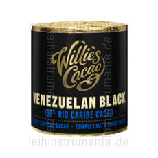 Large view Willie`s Cacao 100% - VENEZUELAN BLACK - RIO CARIBE - 180g block for grating
