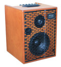 Acoustic Amplifier - ACUS ONE FOR STREET wood - 3x channel (2x Instrumental / independently controllable) - integrated battery
