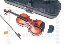 Large view 3/4 Left-Handed Children's Violinset - GASPARINI MODEL PRIMO - all solid - shoulder rest