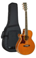 Acoustic Guitar TANGLEWOOD TW45/NS E LH - Sundance Series - Fishman Presys Plus EQ - Super Folk - Cutaway - left-hand